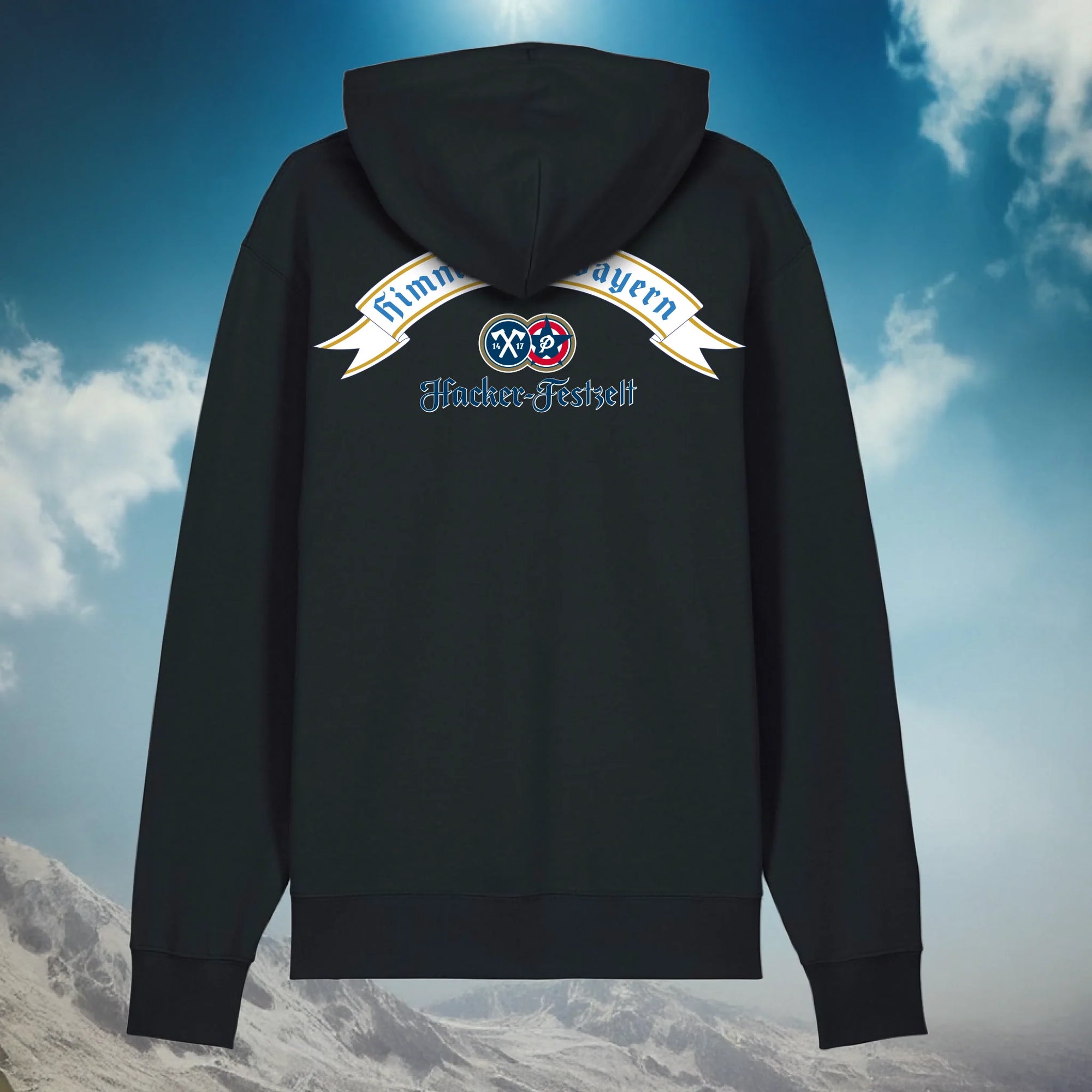 deep black hoodie back