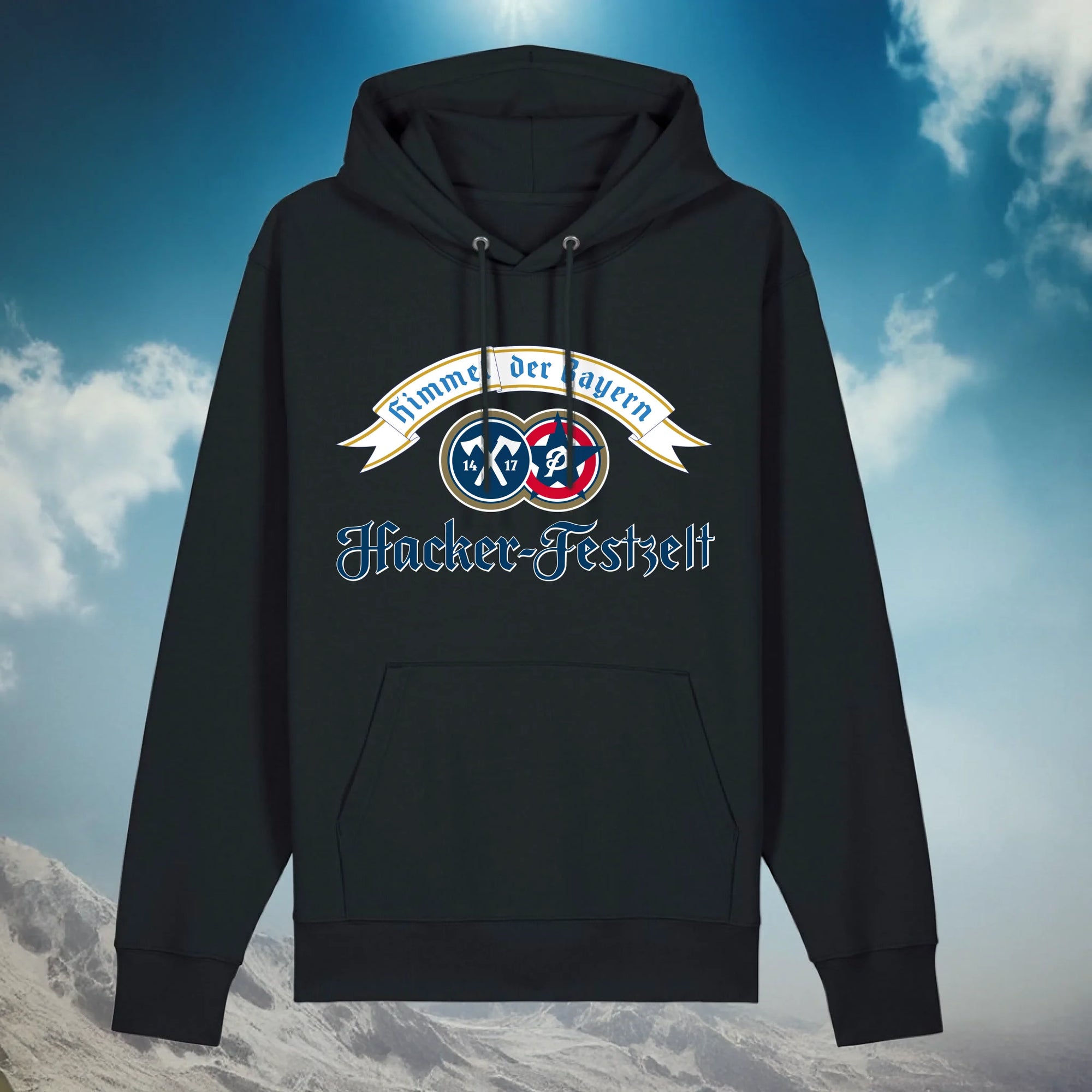 deep black hoodie front