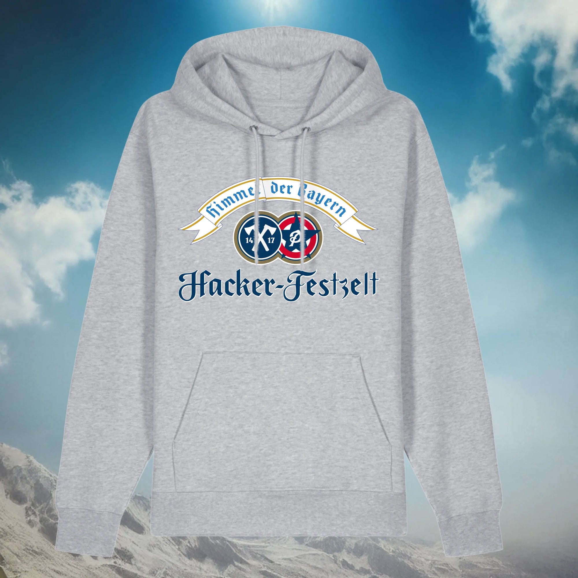 ash heather hoodie front