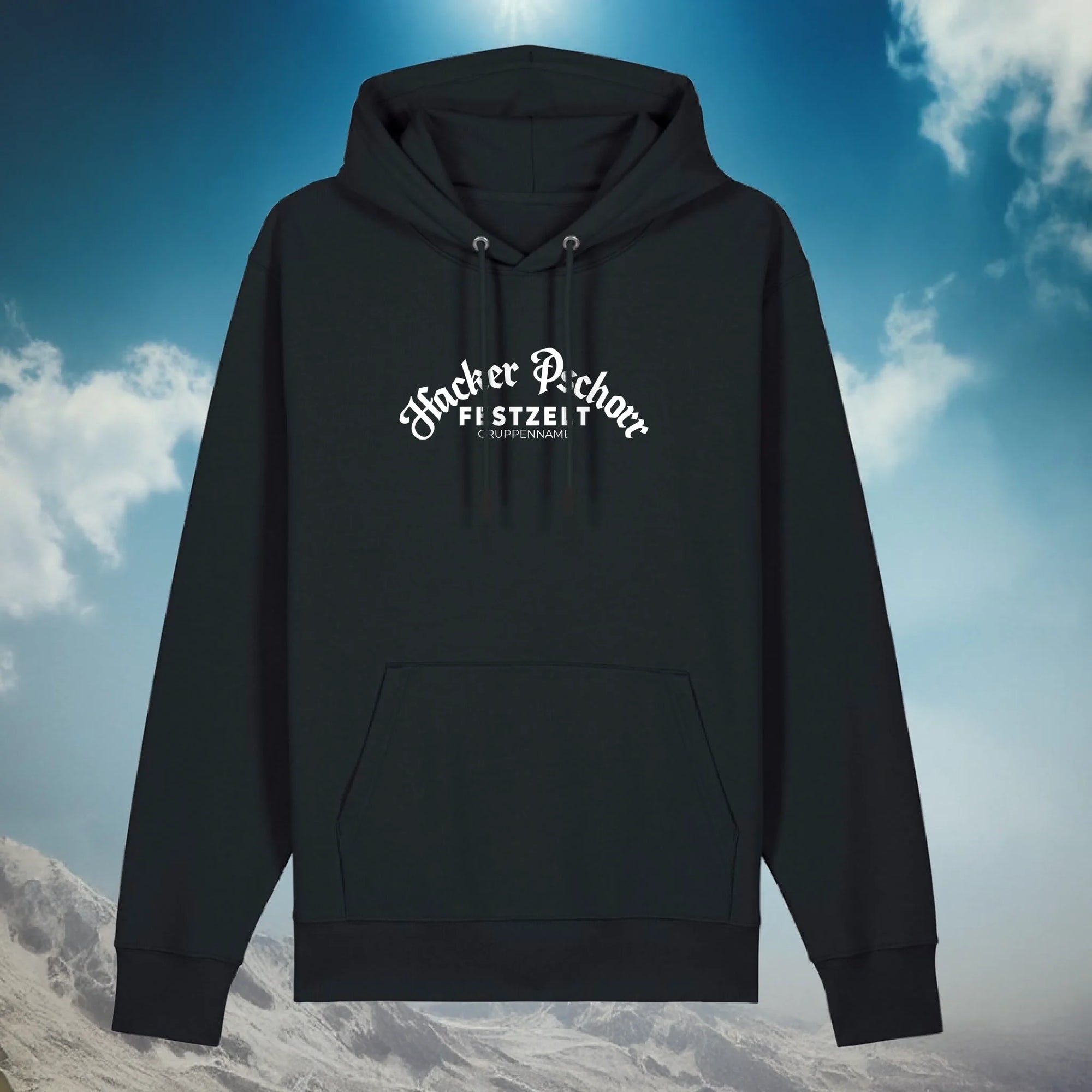 deep black hoodie front