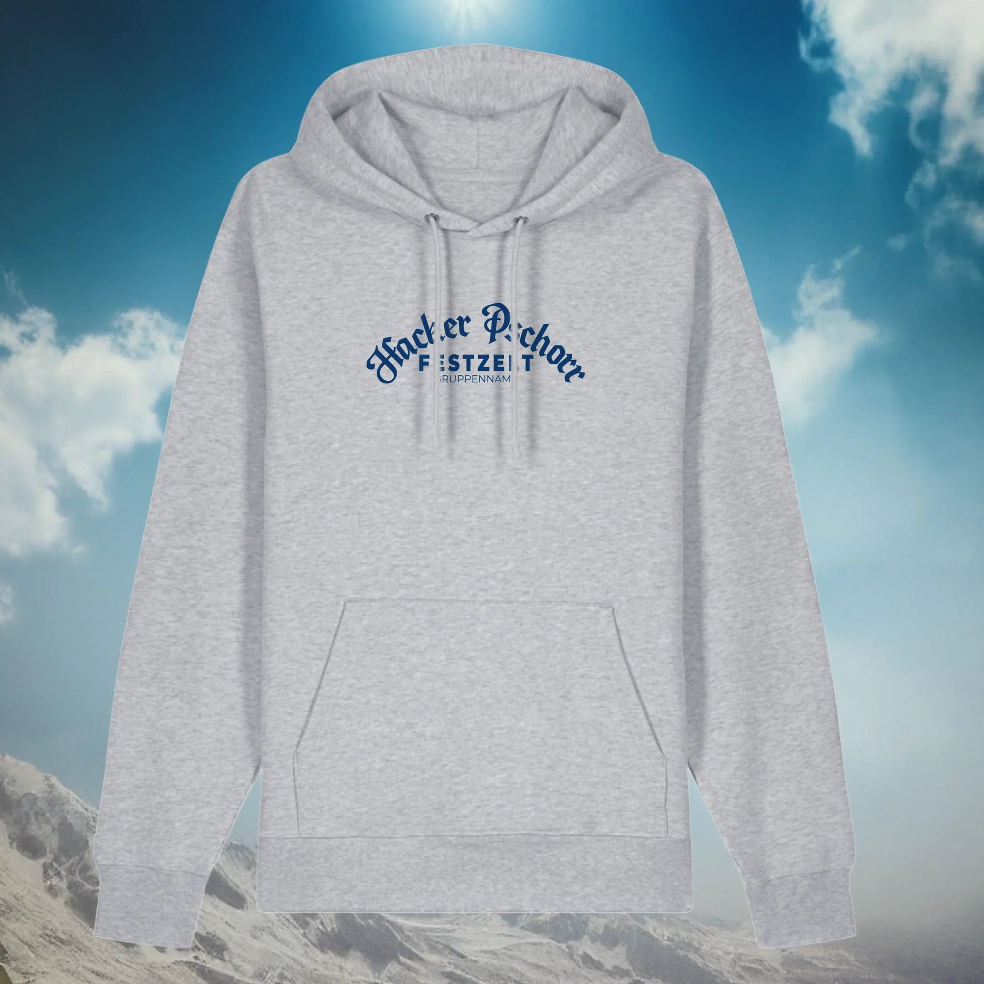 ash heather hoodie front