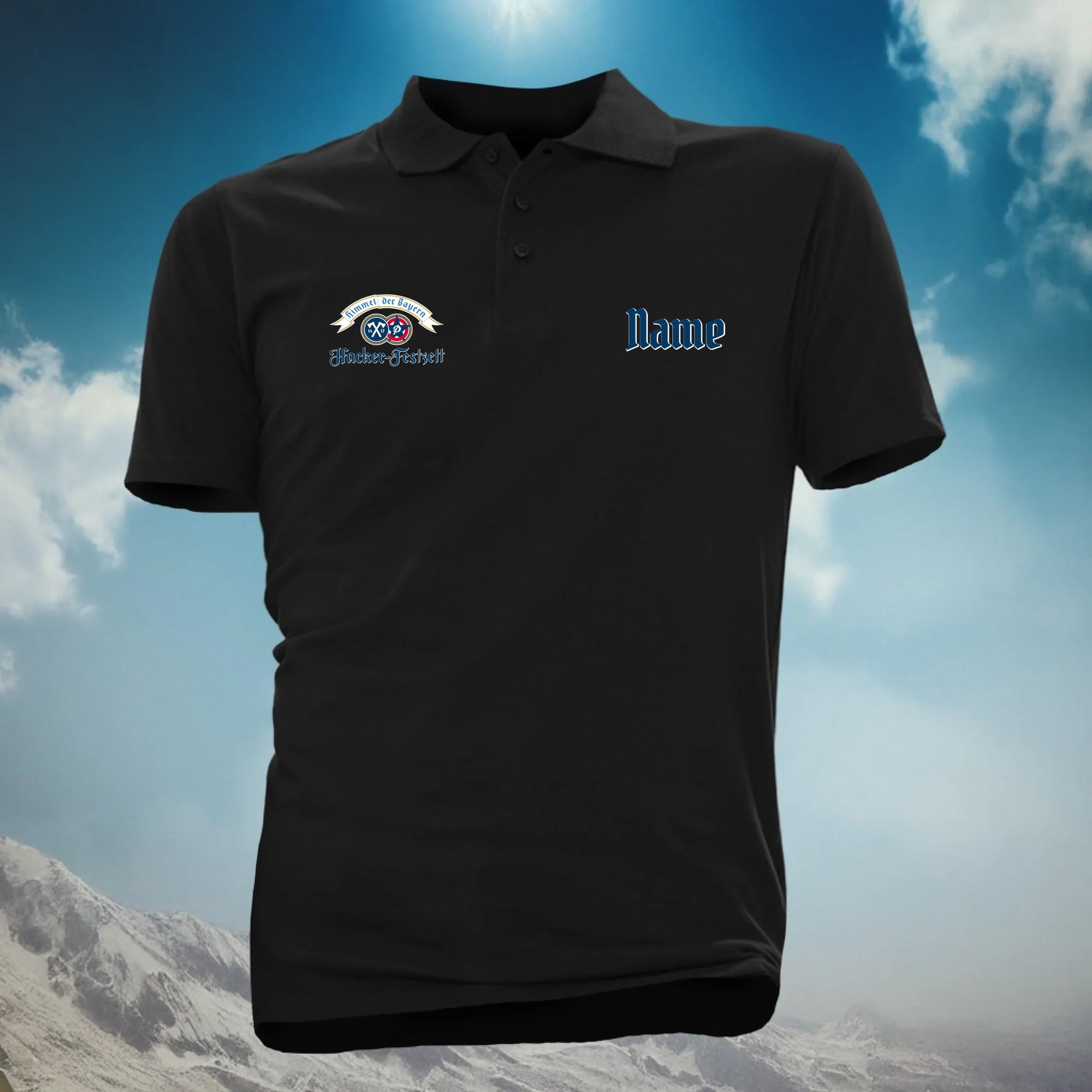 Polo Schwarz Front