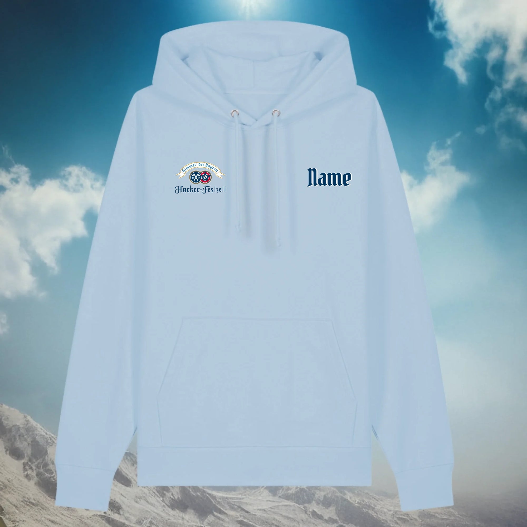 ice blue hoodie front