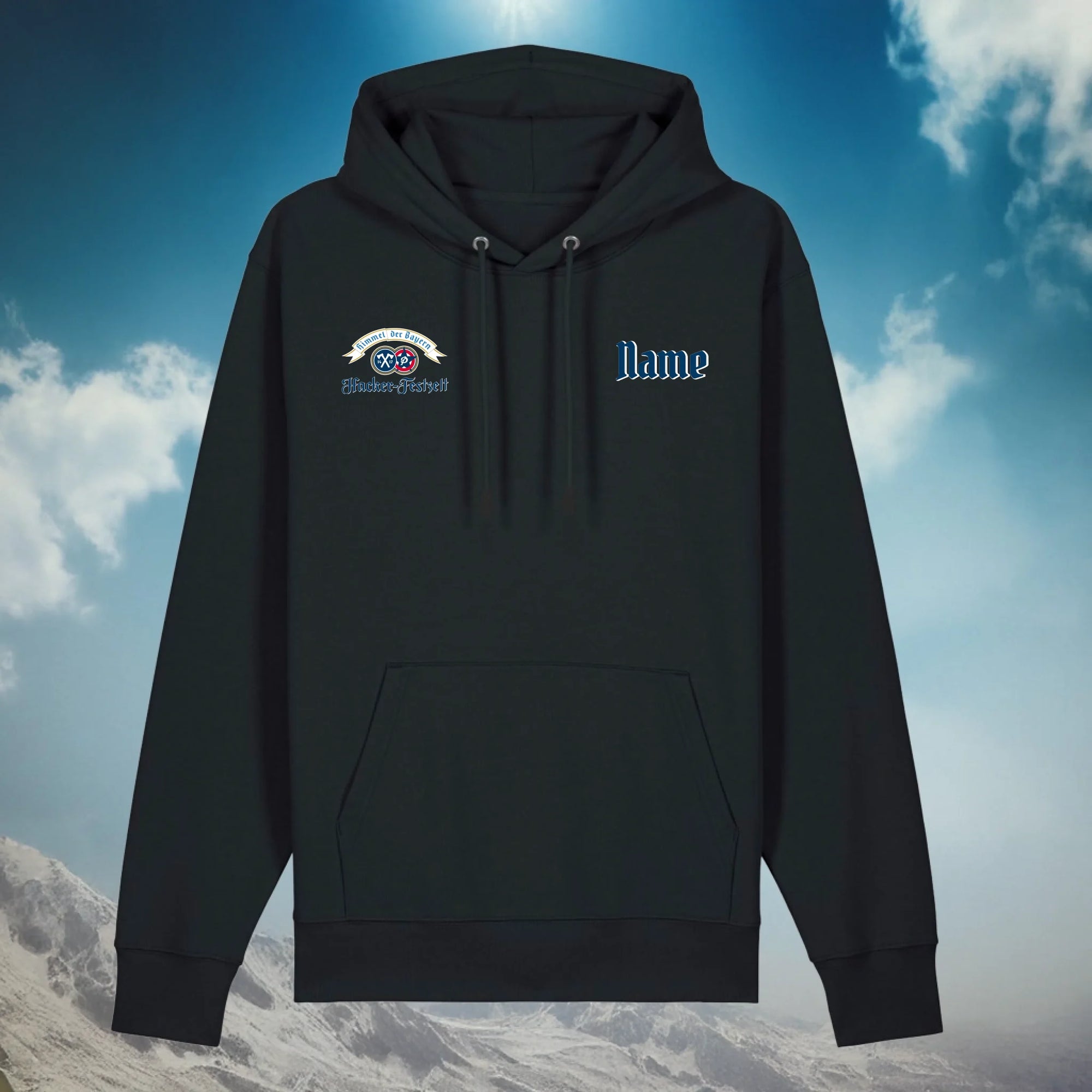 deep black hoodie front