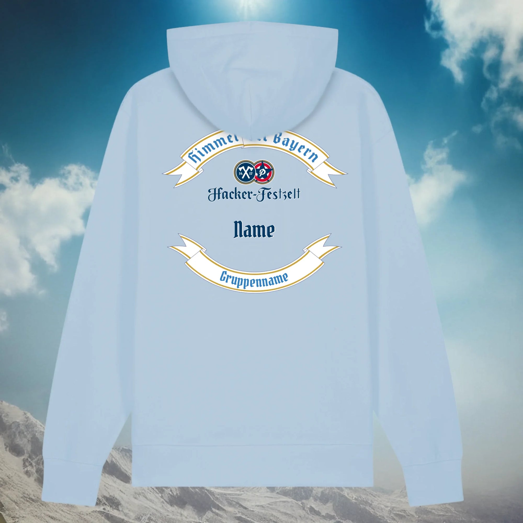 ice blue hoodie back