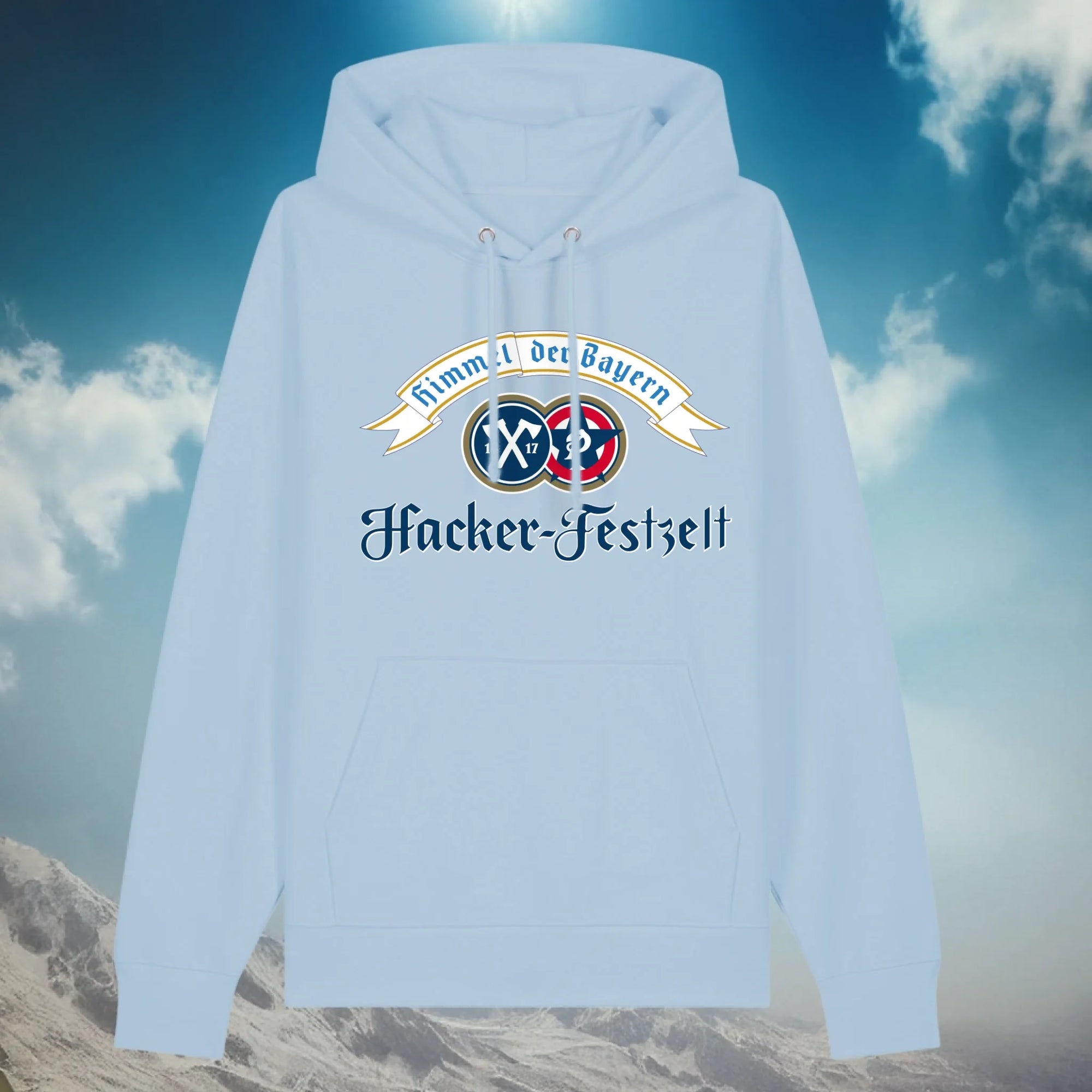 ice blue hoodie front