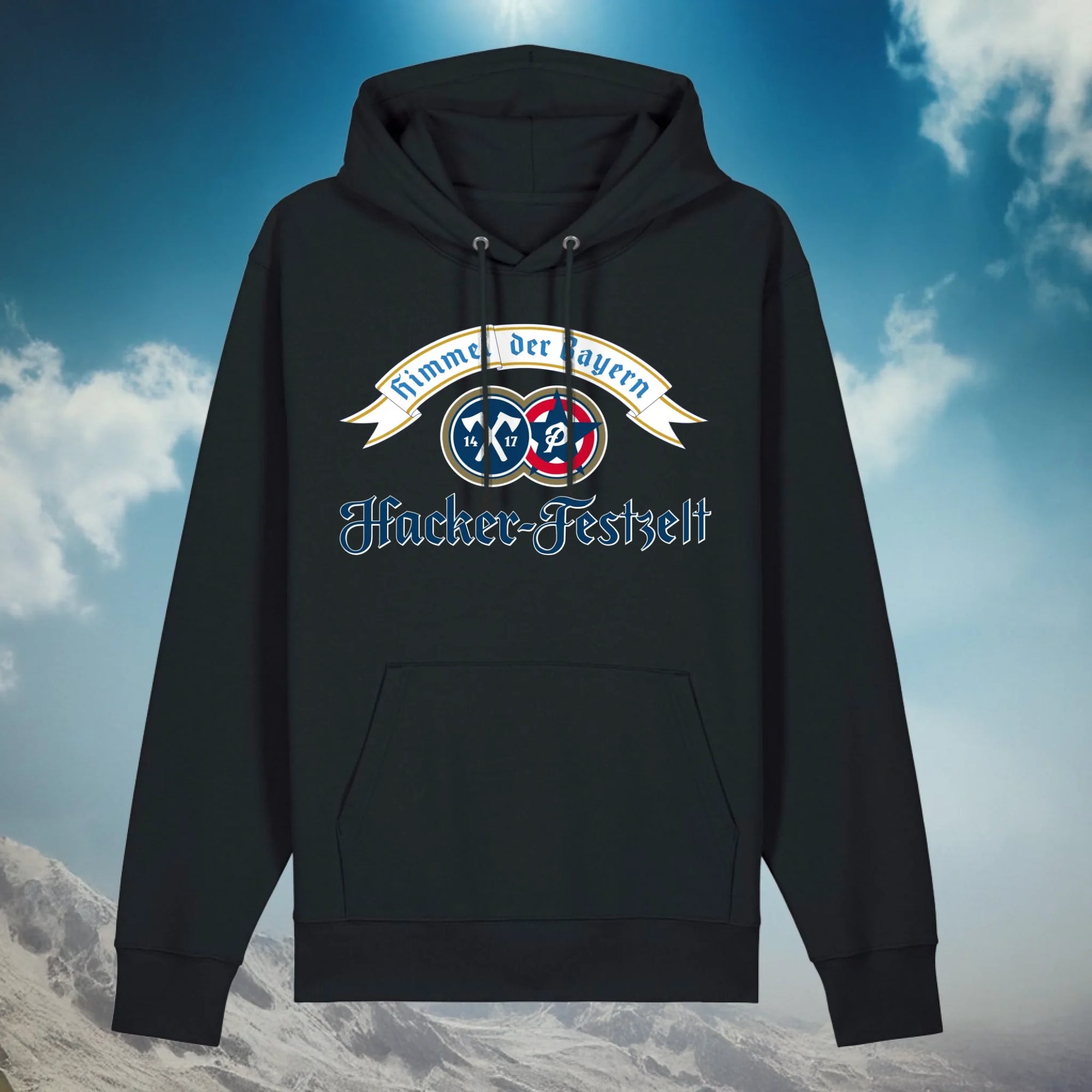 deep black hoodie front