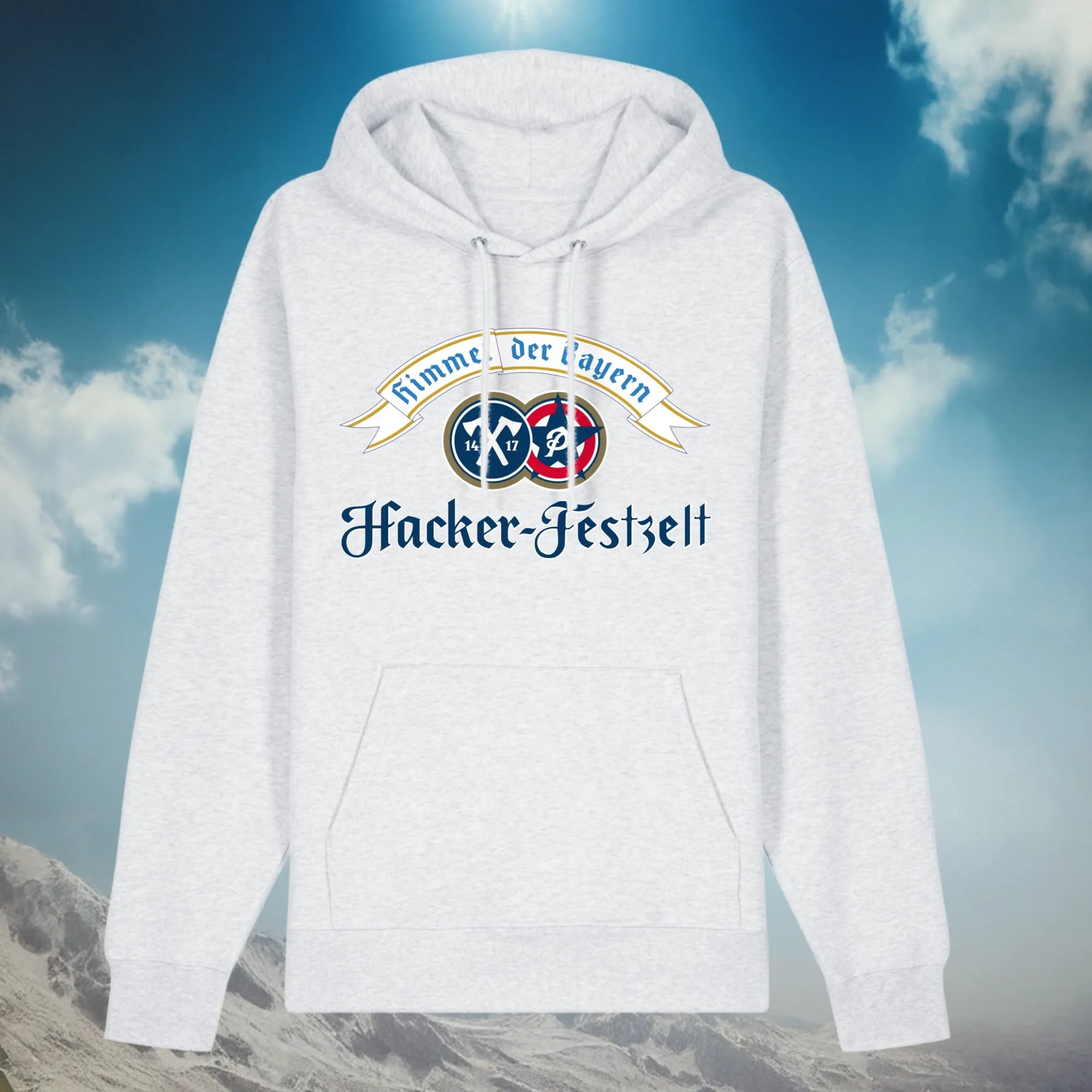 ash heather hoodie front